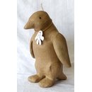Pinguin Pappmaché 20 cm, braun zum Selbstgestalten