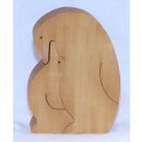 Holzpinguin mit Küken 04