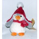 Plüschpinguin mit Mütze, 14-18 cm