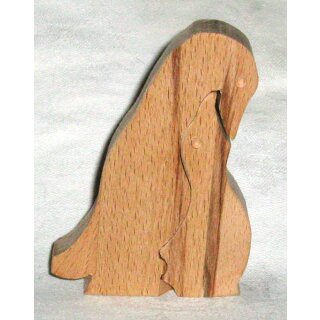 Holzpinguin mit Küken 10